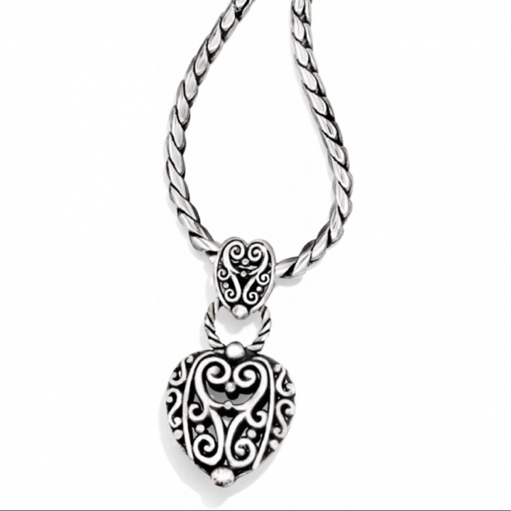 NWT Brighton Bibi Heart Necklace | Silver, lobster claw clasp